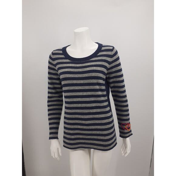 Label + Thread Womens Cashmere Blend Sweater Size S Striped - Picture 1 of 10